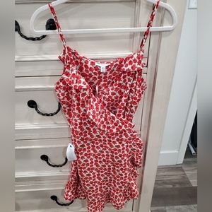 Topshop Wrap Mini Dress - Rose Print